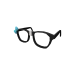 Broken Teal Bow Glasses
