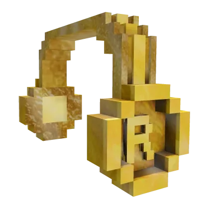 Gold 8-Bit Headphones