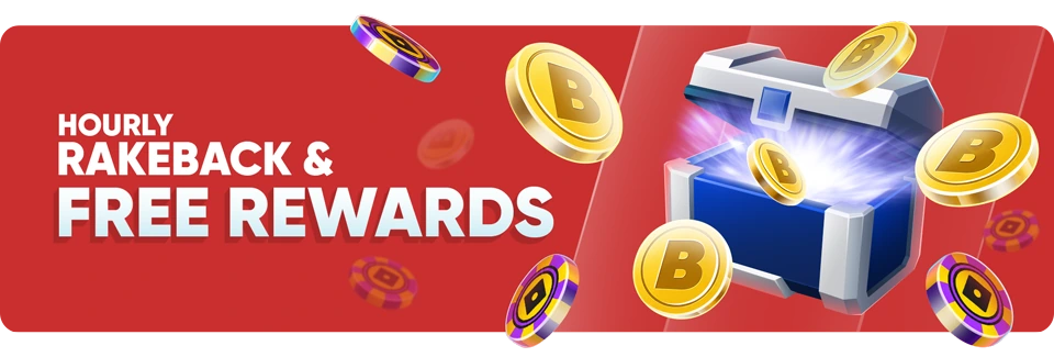 Hourly rakeback and daily rewards